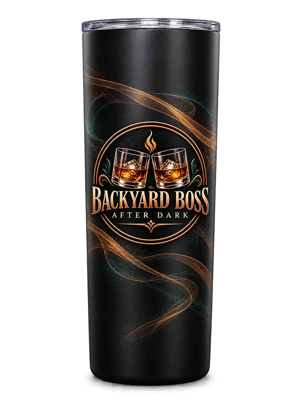 Thumbnail: Backyard Boss After Dark matte metal insulated tumbler