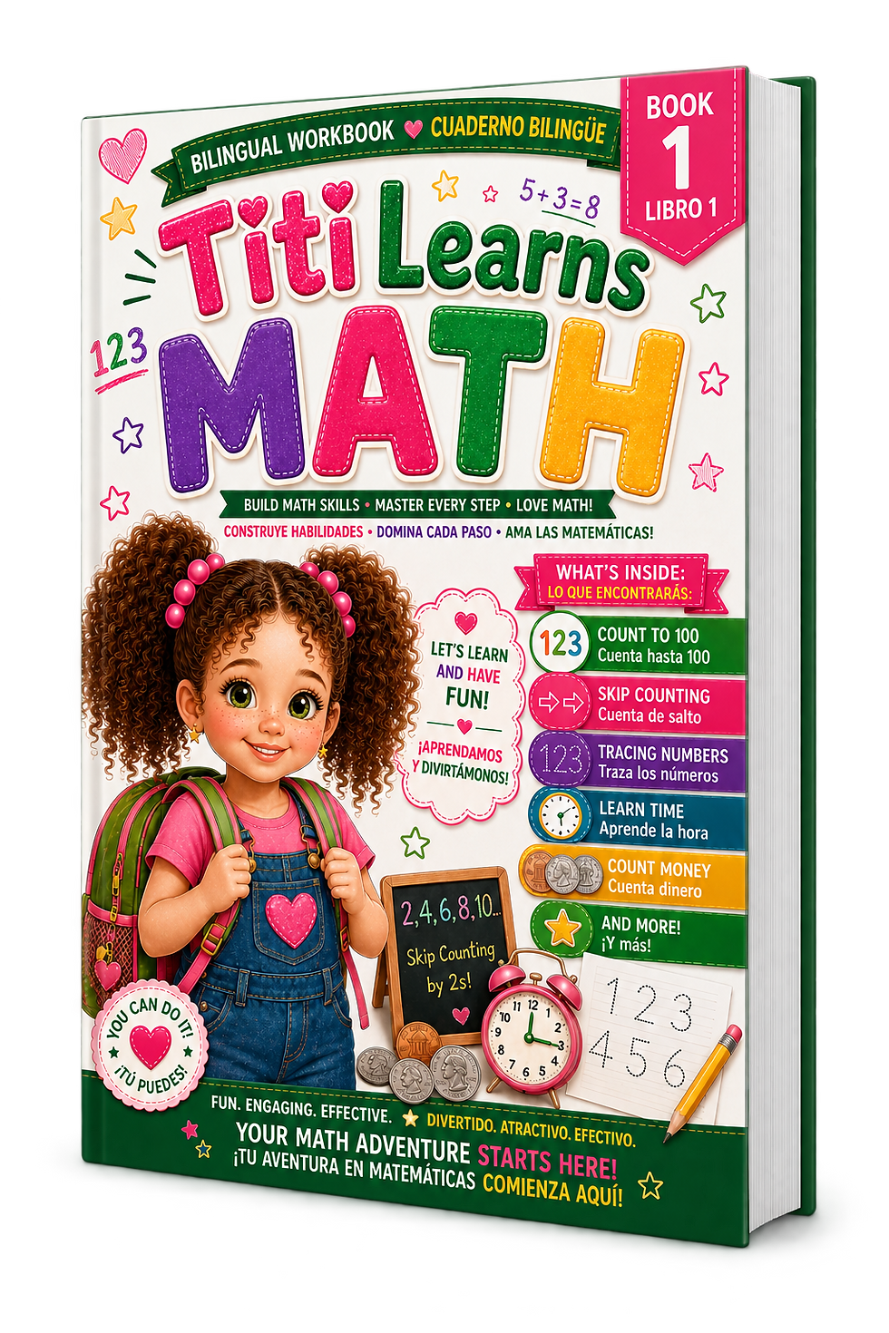 Titi Learns Math professional book mockup