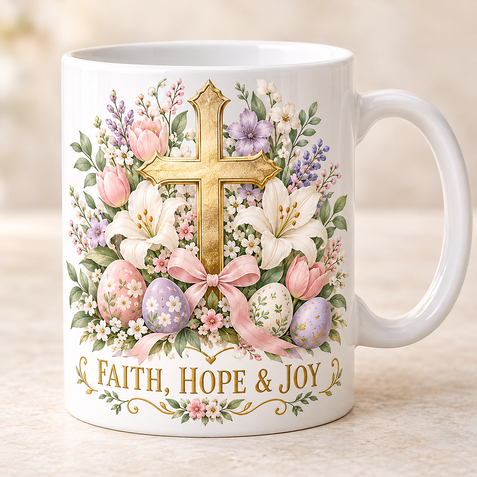 Thumbnail: Easter — Faith, Hope & Joy — individual mug illustrative mockup