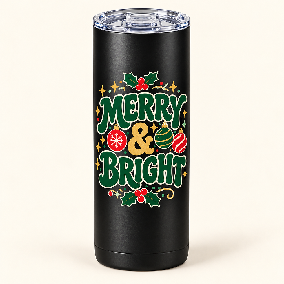 Thumbnail: Christmas — Merry & Bright — insulated mockup