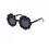 Miniatură: Ochelari de soare model floricica, negri, cu toc de protectie, UV 400