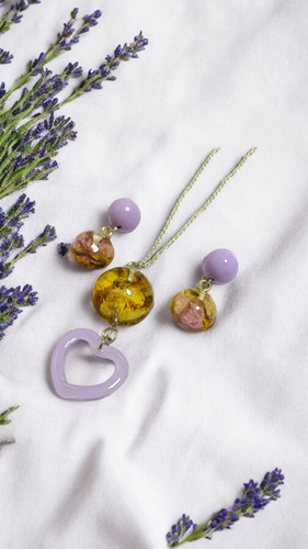 Necklace & Earrings Jewelry Set for Women – Handmade with Shimmer | Shine Drops | Smarva 