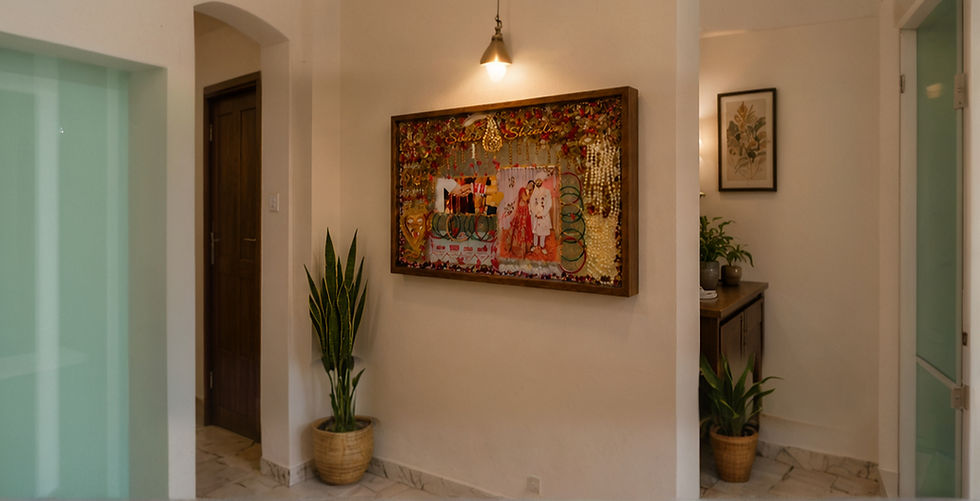 Thumbnail: Handmade Resin Wedding Flower Preservation Frame for home wall decoration.