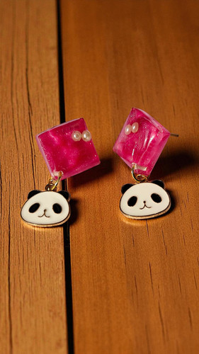 Cute Pink Panda Stud Earrings for Girls – Gift Jewelry | Panda Pop | Smarva 