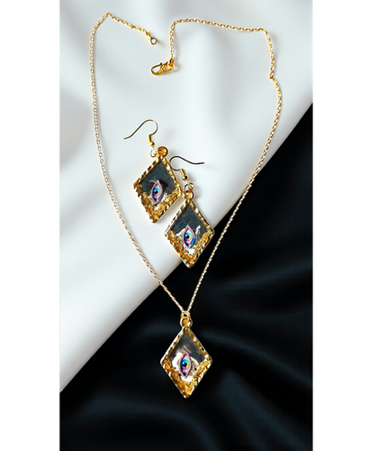 Eye Necklace & Earrings Set for Women – Handmade Statement Jewelry | Eye Pop | Smarva