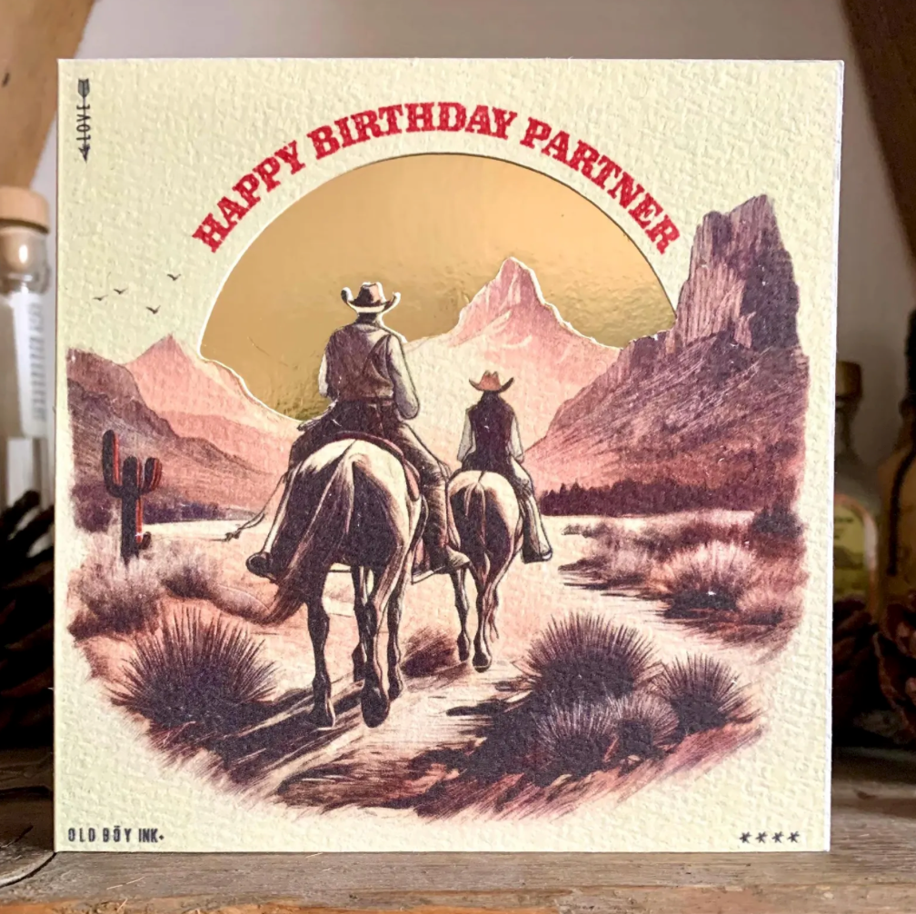 'Happy Birthday Partner' Greetings Card