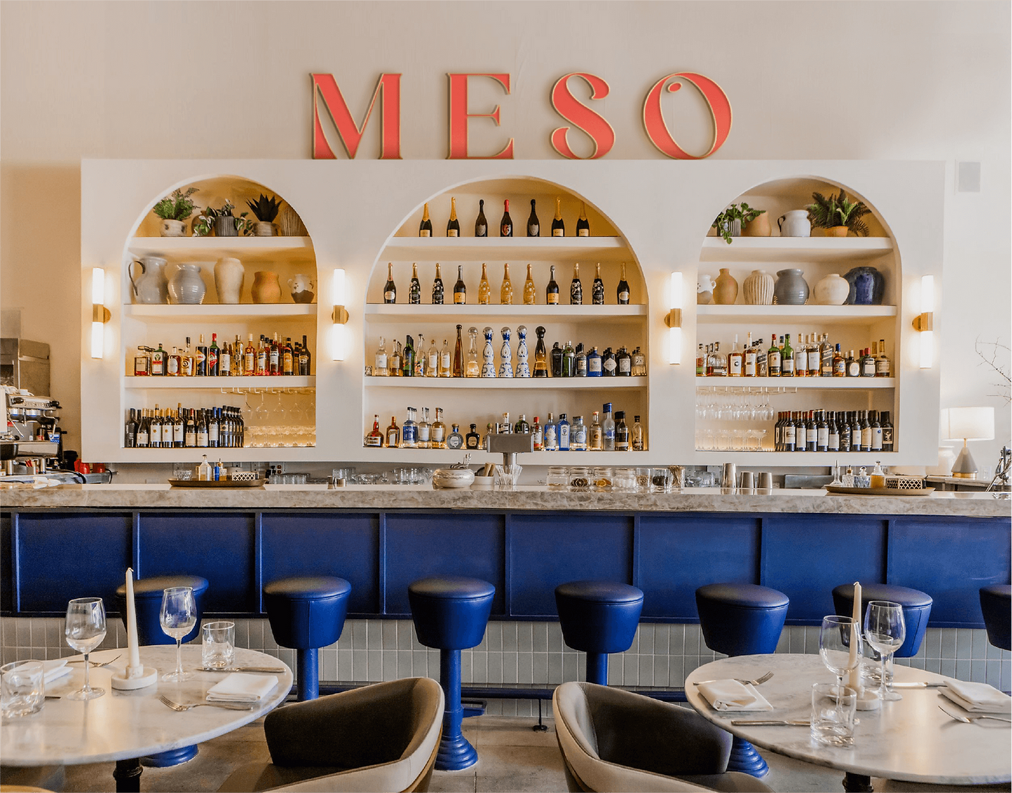 Meso restaurant and bar interiors