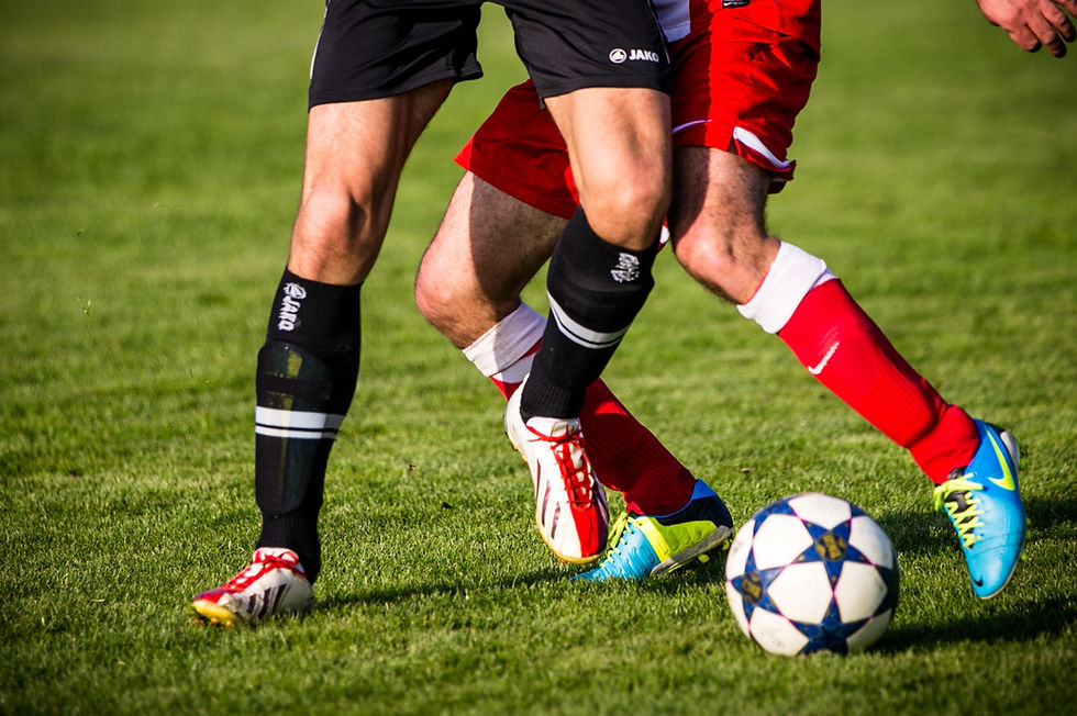 Soccer Players Competing