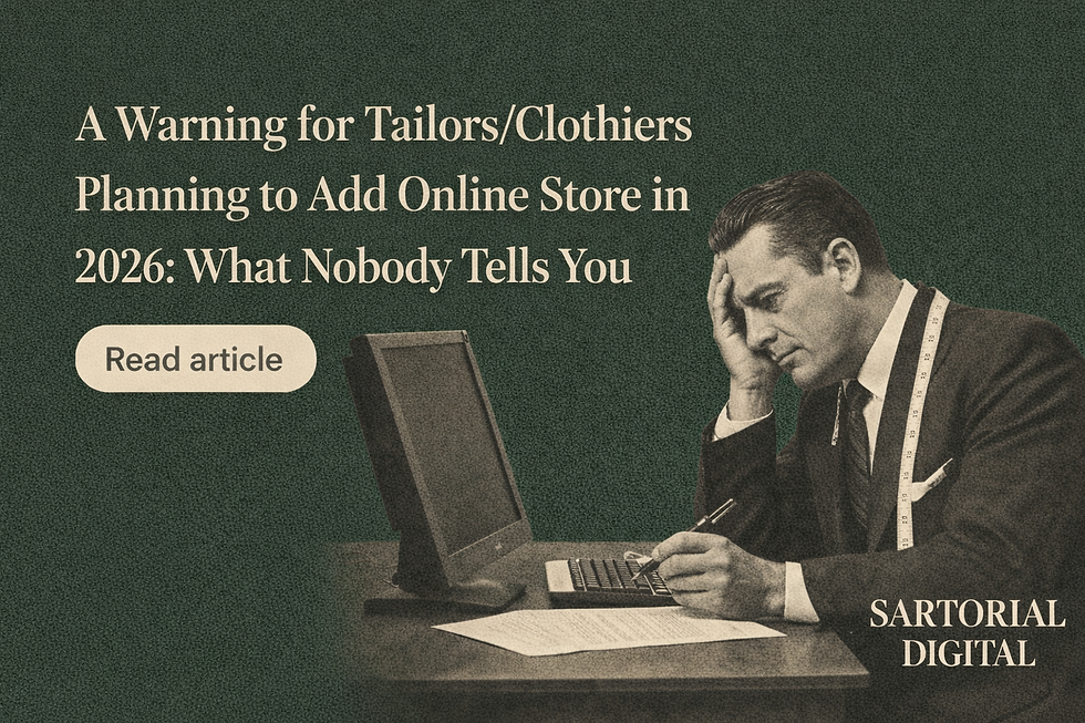 A Warning for Tailors Planning to Add E-Commerce in 2026: What Nobody Tells You