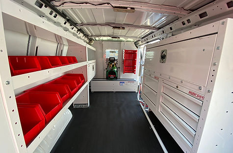 Van interior shelving/ bins