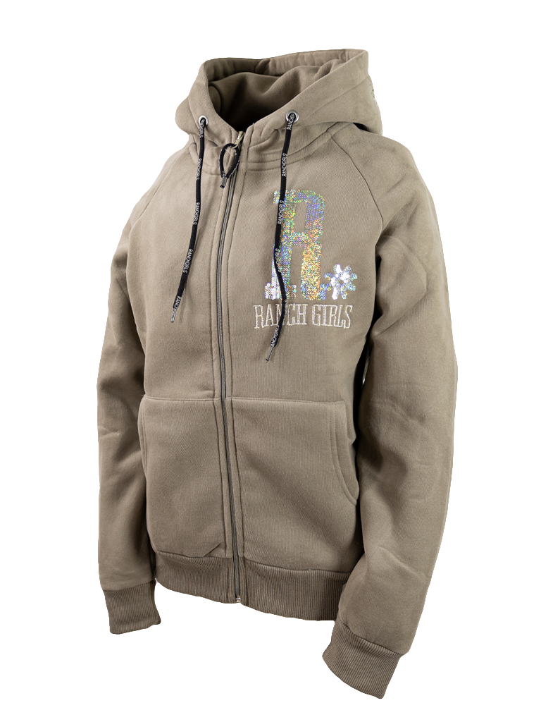 Ranch Girls Hooded Sweat Jacket ´SHINY´ brindl