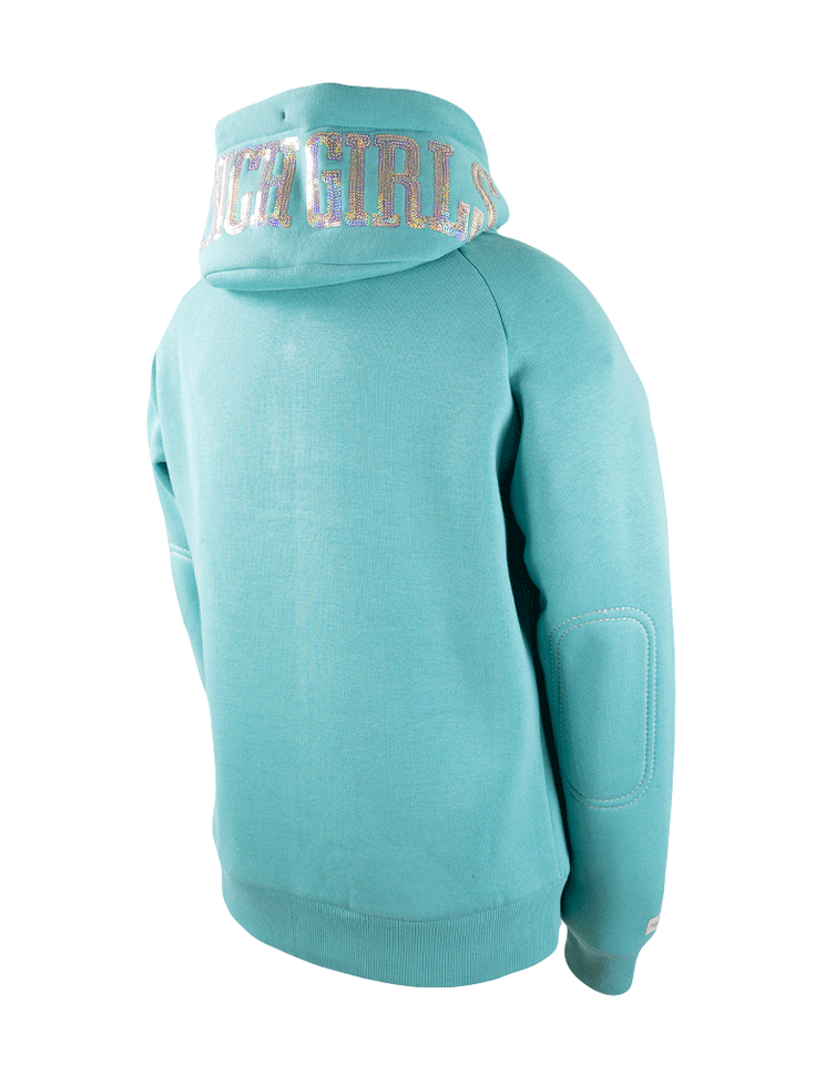 sweatshirts shiny mint with rhinestones