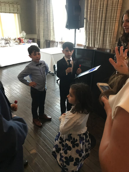 Individual singing karaoke with microphone