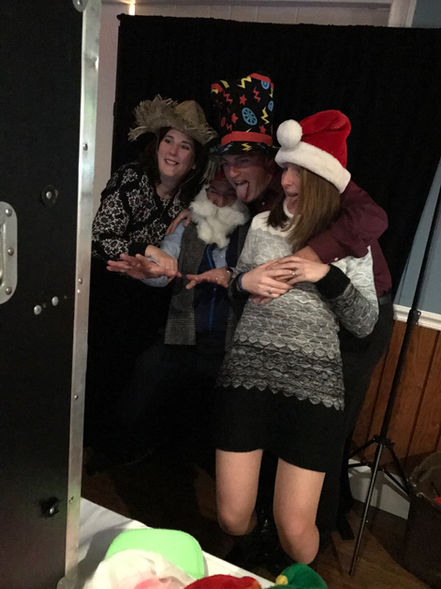 Group hug at classic photo station