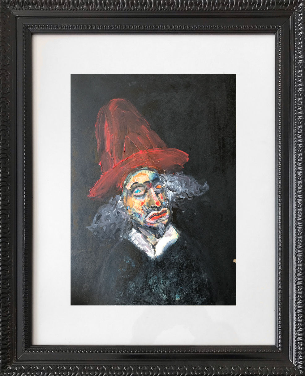 Autorretrato con sombrero rojo