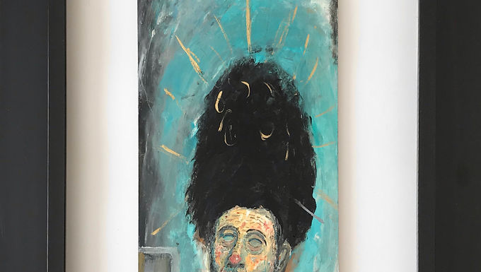 Autorretrato con caballete
