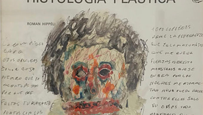Autorretrato con personajes y escrito