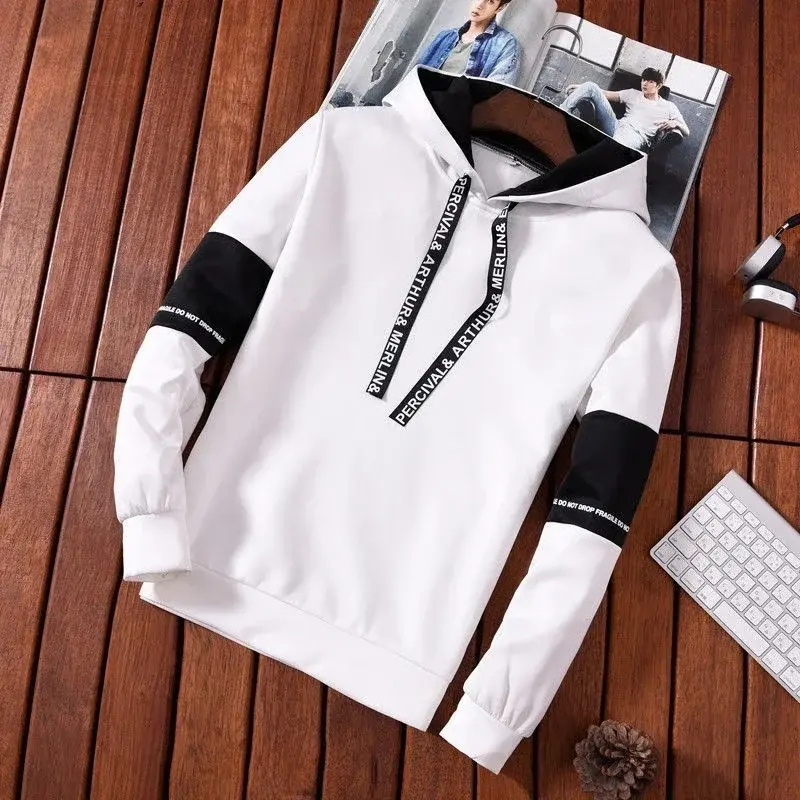Thumbnail: Men's Hoodies Long Sleeve Casual Printing With Letter Sweatshirts New Spring Hip