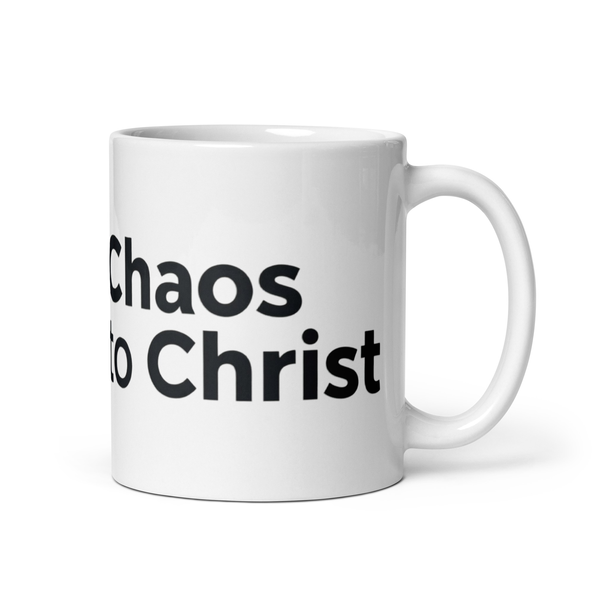 White glossy mug