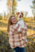 Therapist Tiana Wilson and her dog Midge