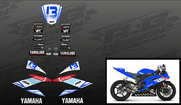 Yamaha R6 Vinyl wrap kit