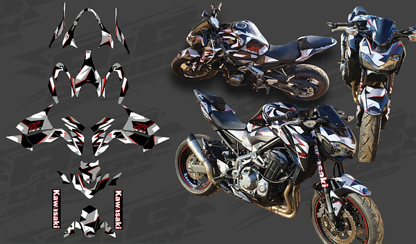Kawasaki z900 vinyl wrap kit