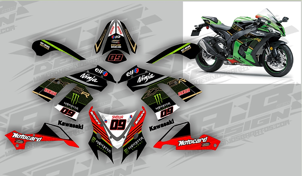 Kawasaki ZX6R vinyl wrap kit