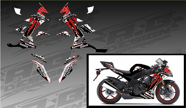 Kawasaki ZX10 RR vinyl wrap kit