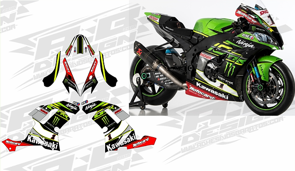 Kawasaki ZX6R vinyl wrap kit