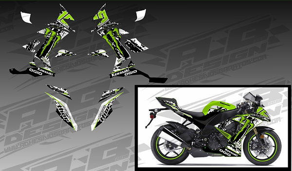 Kawasaki ZX10 RR vinyl wrap kit