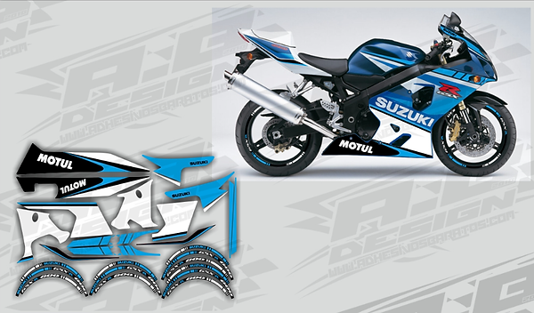 Suzuki GSXR 600-750 vinyl wrap kit