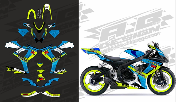 Suzuki GSXR 600-750 vinyl wrap kit