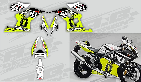 Suzuki GSXR 600-750 vinyl wrap kit