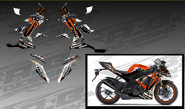 Kawasaki ZX10 RR vinyl wrap kit