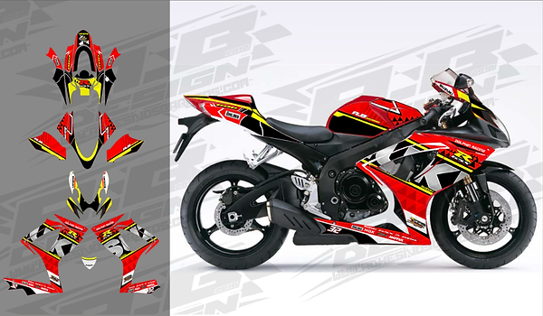 Suzuki GSXR 600-750 vinyl wrap kit
