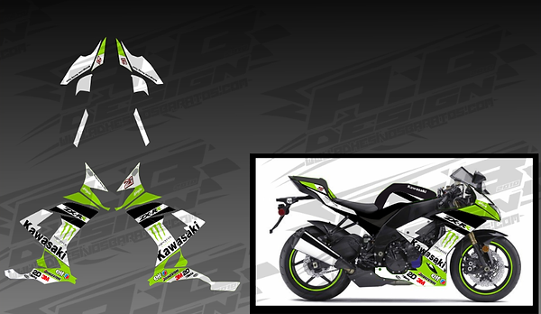 Kawasaki ZX10 RR vinyl wrap kit