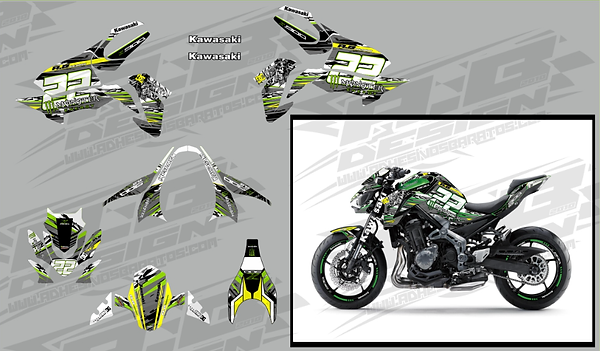 Kawasaki z900 vinyl wrap kit