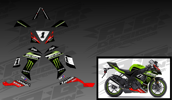 Kawasaki ZX10 RR vinyl wrap kit