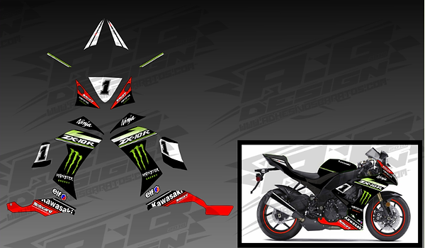 Kawasaki ZX10 RR vinyl wrap kit