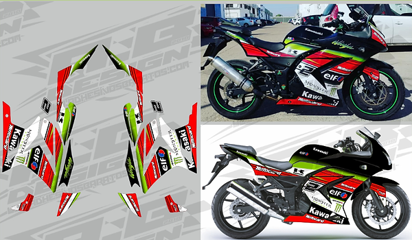 Kawasaki ZX6R vinyl wrap kit