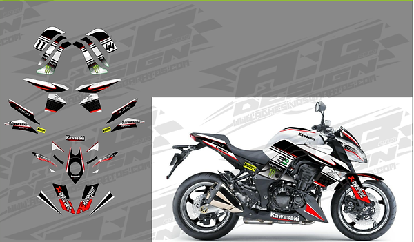 Kawasaki z1000 vinyl wrap kit