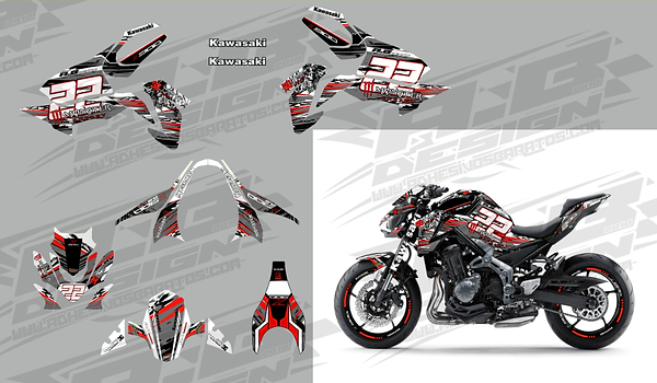 Kawasaki z900 vinyl wrap kit