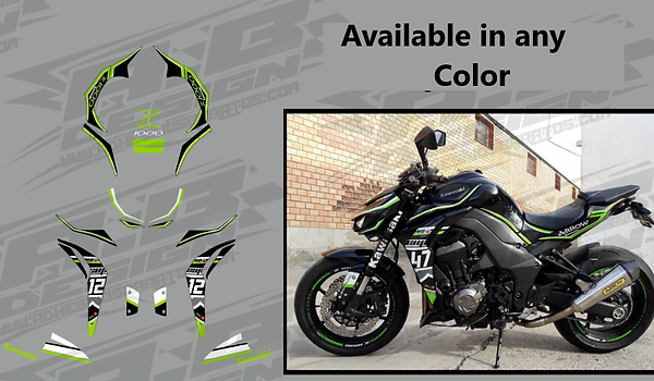 Kawasaki z1000 vinyl wrap kit