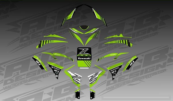 Kawasaki z800 vinyl wrap kit