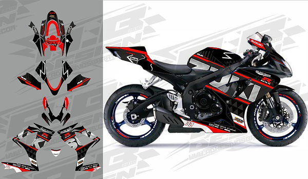 Suzuki GSXR 600-750 vinyl wrap kit