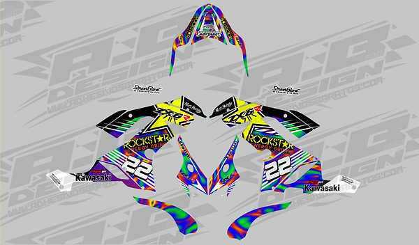 Kawasaki ZX6R vinyl wrap kit