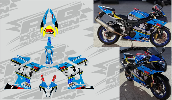 Suzuki GSXR 600-750 vinyl wrap kit