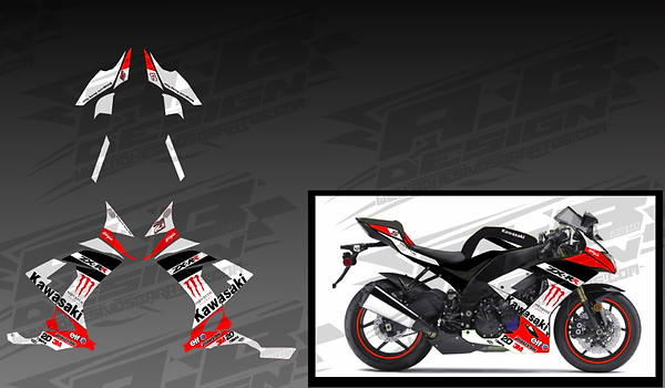 Kawasaki ZX10 RR vinyl wrap kit