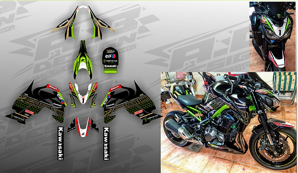 Kawasaki z900 vinyl wrap kit