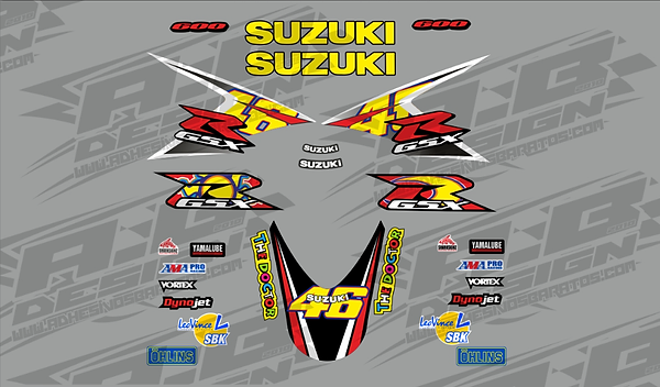 Suzuki GSXR 600-750 vinyl wrap kit
